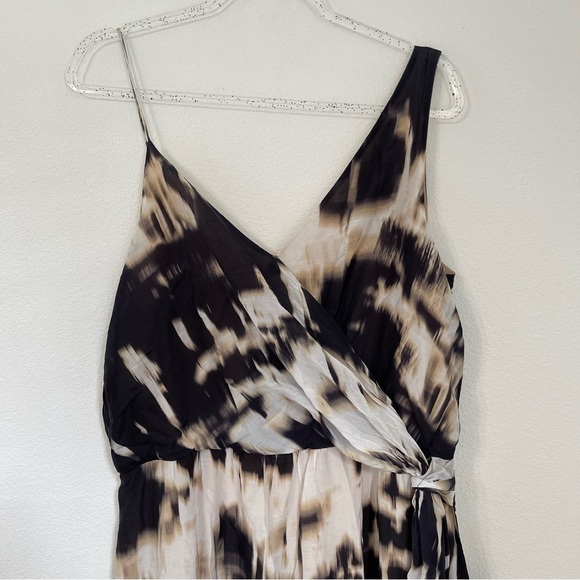 SUZI CHIN FOR MAGGY BOUTIQUE ASYMMETRICAL MAXI DRESS Cotton Silk Blend SIZE 14 - Picture 5 of 13